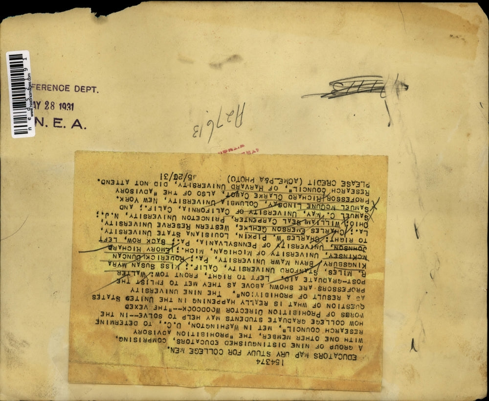 1931 Press Photo Educators on how college graduate students may help