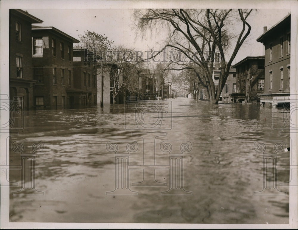 1936 Press Photo Hartford Connecticut flood