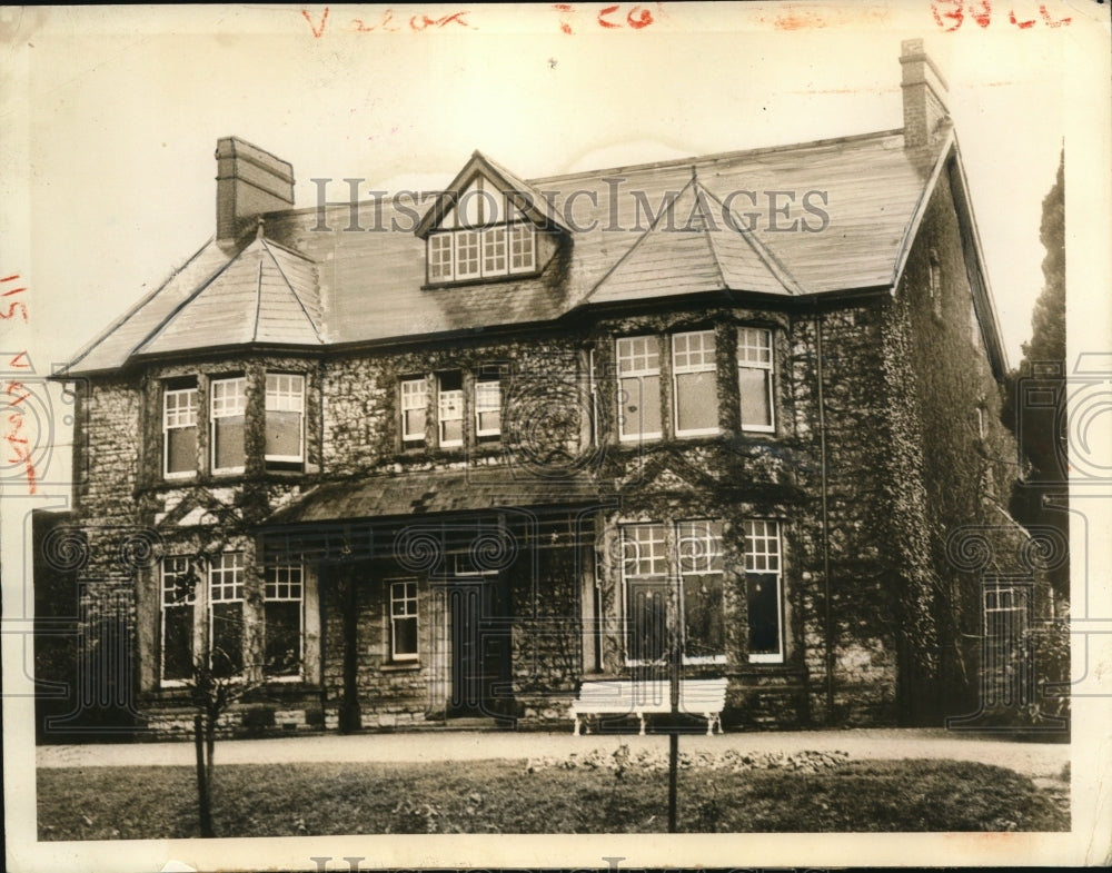 1936 Press Photo Cardiff Wales house where Col Charles Lindbergh lives