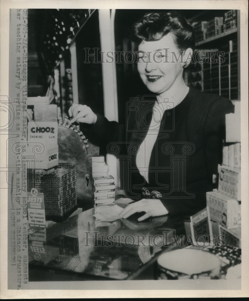 1947 Press Photo Chicago Mildres Foster elementery school teacher