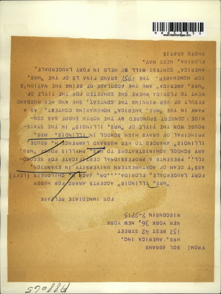 1957 Press Photo Mrs Illinois & Dr Jack R Childress Northwestern Univ