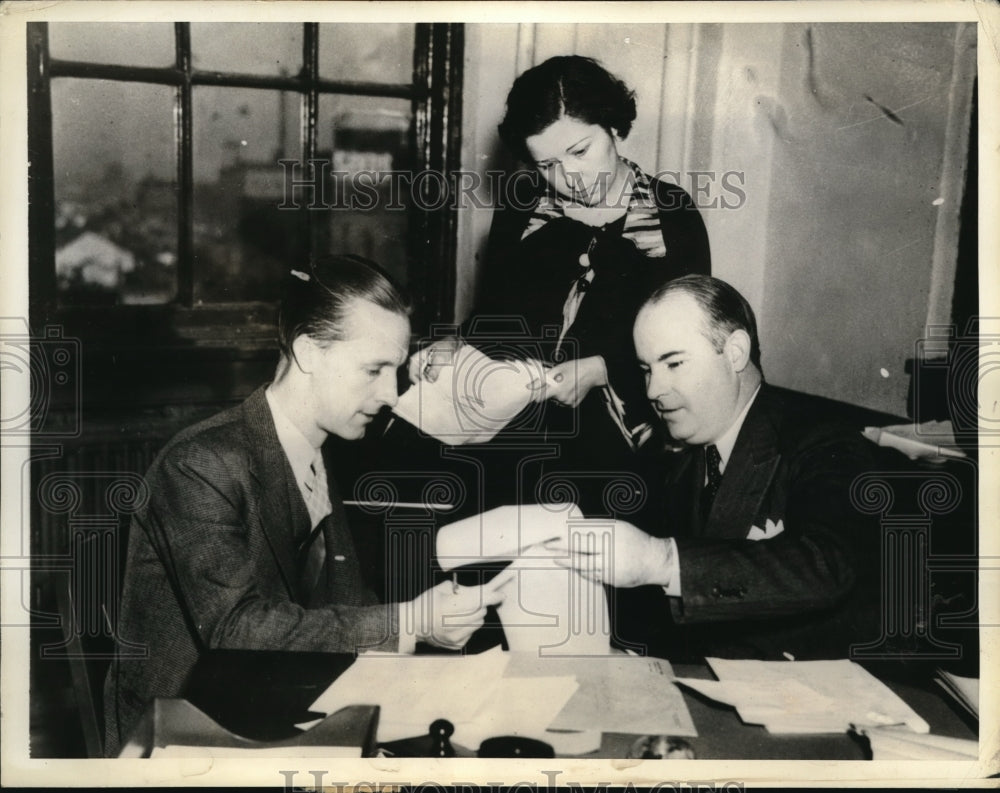 1936 Press Photo The Record Div.of Old age benefits of the social security board