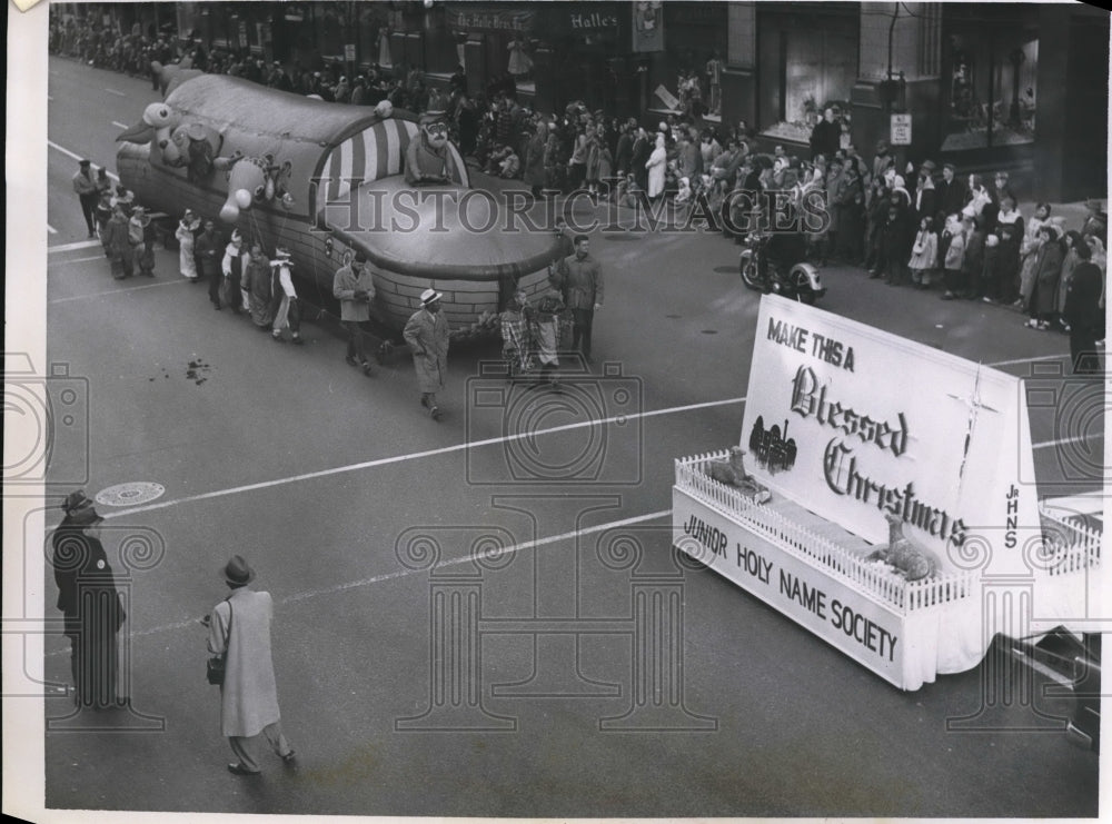1957 Press Photo Noah's Ark, Euclid Illinois Parade Floats