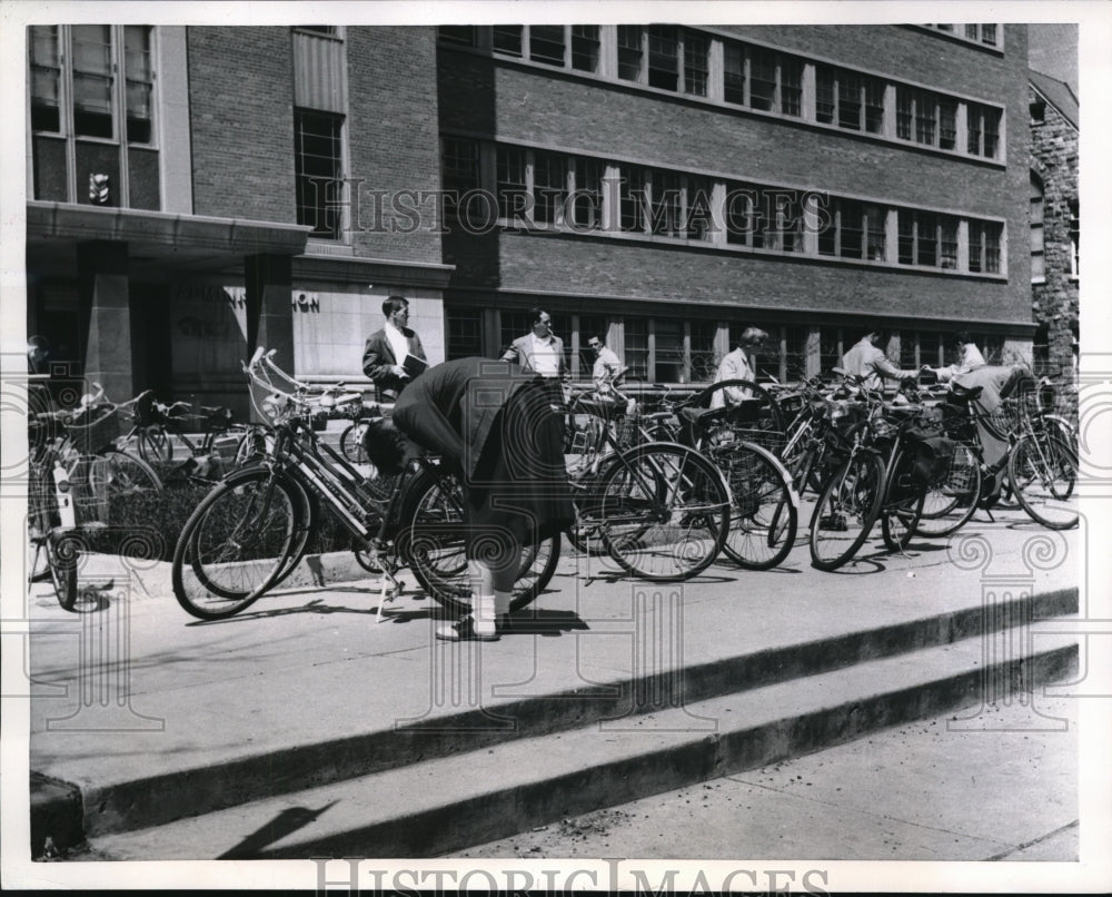 1956 Press Photo Ann Arbor Michigan, University of Michigan Deans signature for