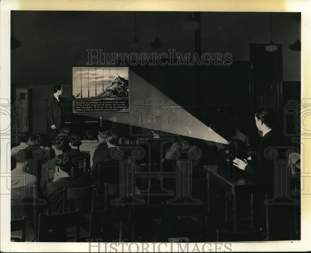 1941 Press Photo Wayne University Detroit Mich ground school instruction