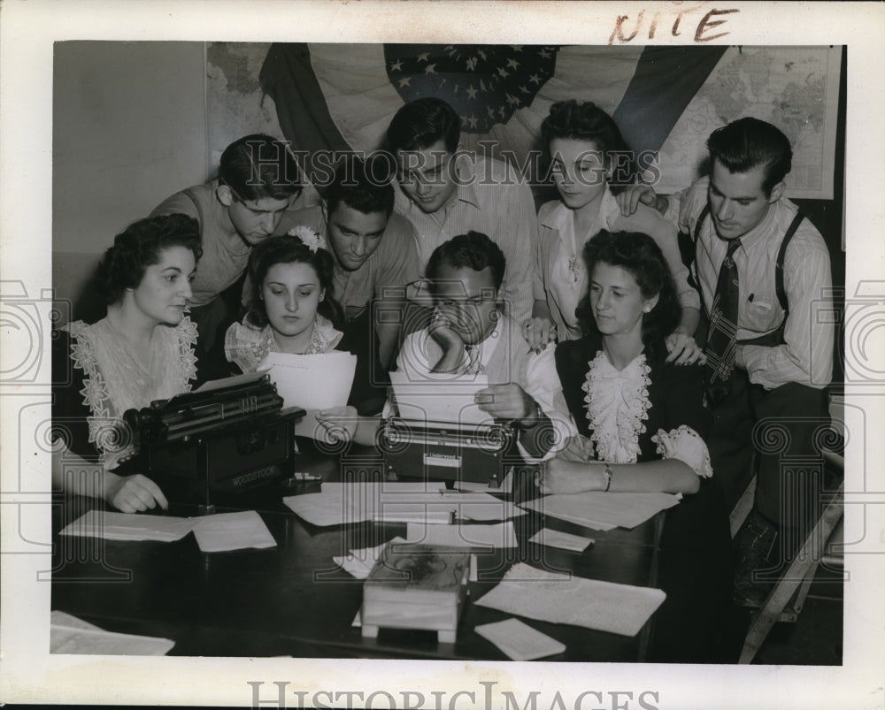 1942 Press Photo St Rocco's Service Mens hall Cianfaram.Manfredi, Scaracelle