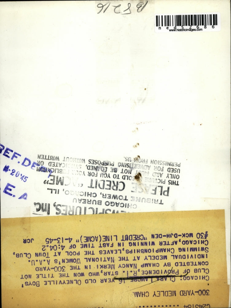 1945 Press Photo Clara Lamore Star Who Won Title Not Contested By Nancy Merki