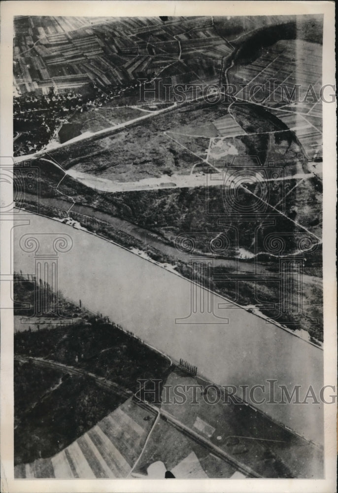 1939 Press Photo Siegfried Line Before Rhine Flood Destroyed Outworks