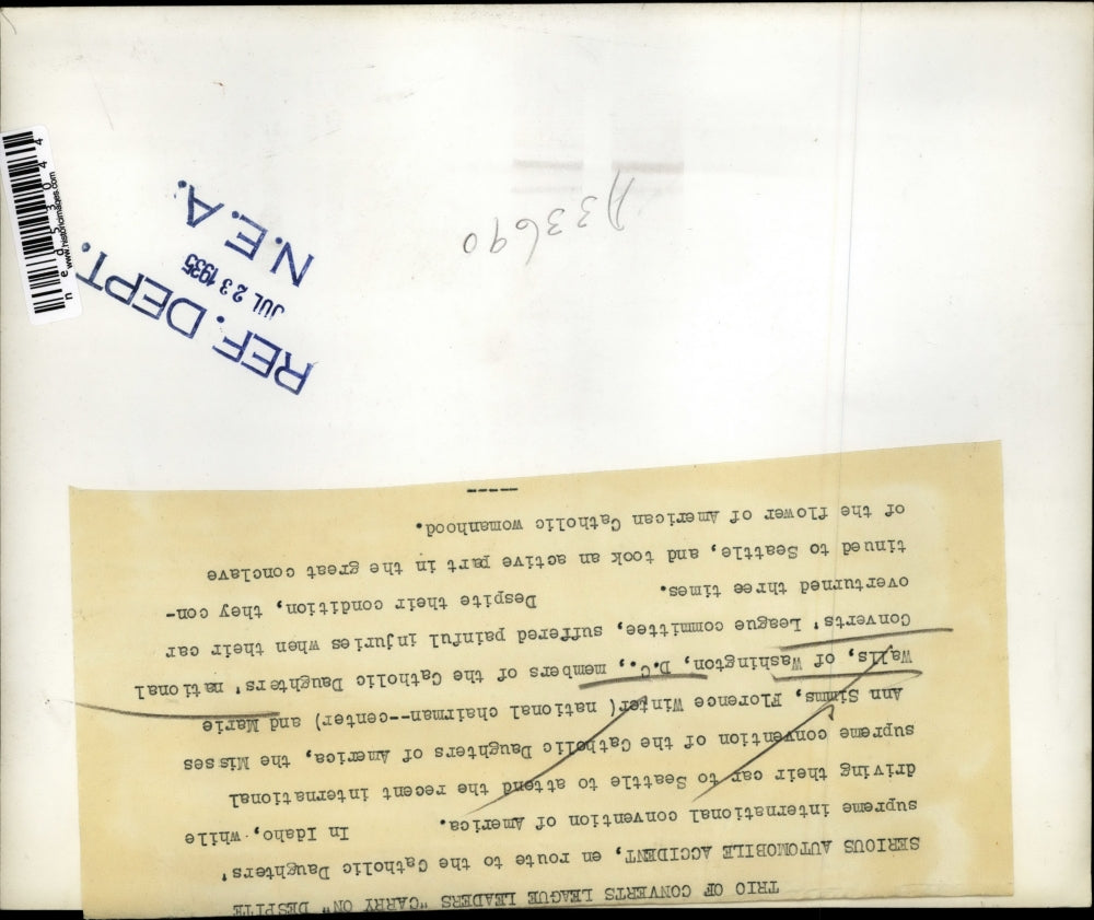 1935 Press Photo Ann Simms, Marie Wall and Florence Winter