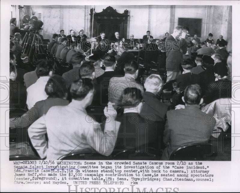 Load image into Gallery viewer, 1956 Press Photo Scene in the crowded Senate Caucus room 2/10 - ned53241

