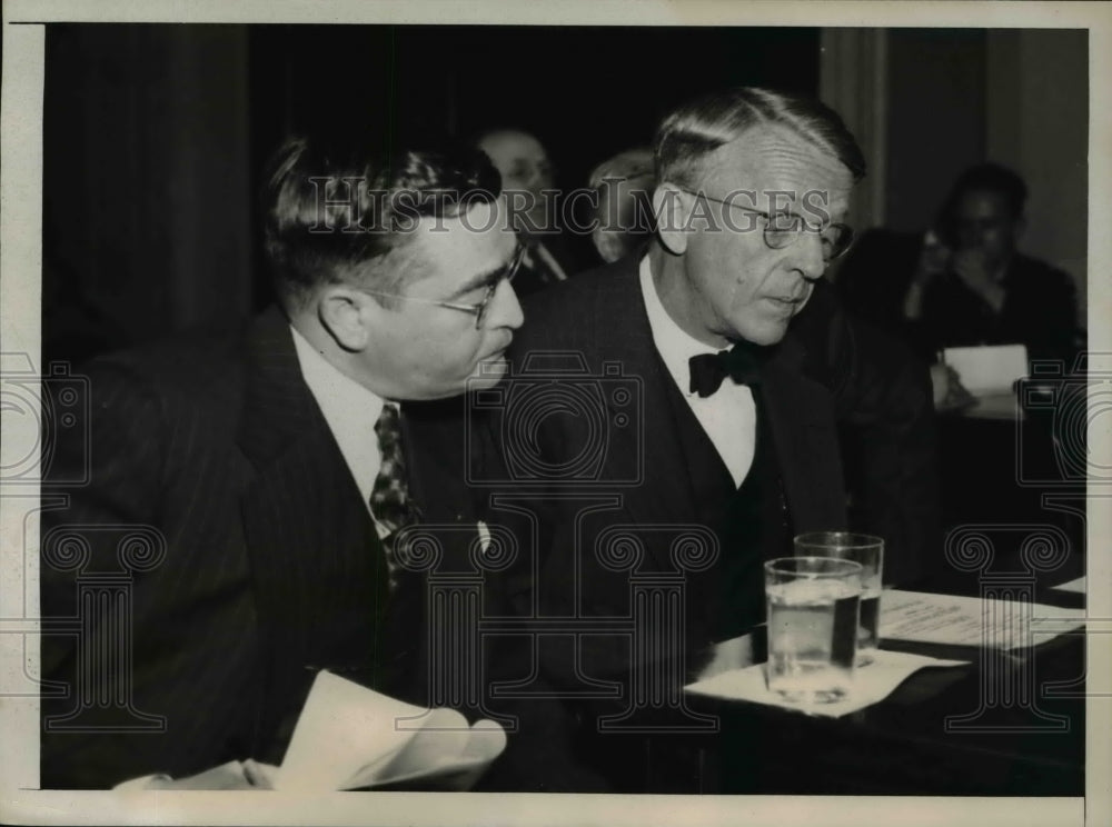 1938 Press Photo Sydney Evans (L) and C. R. Ellicott