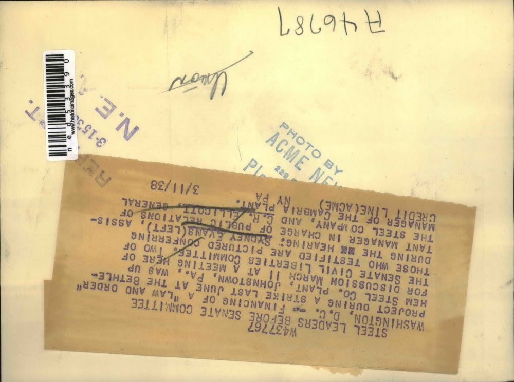 1938 Press Photo Sydney Evans (L) and C. R. Ellicott