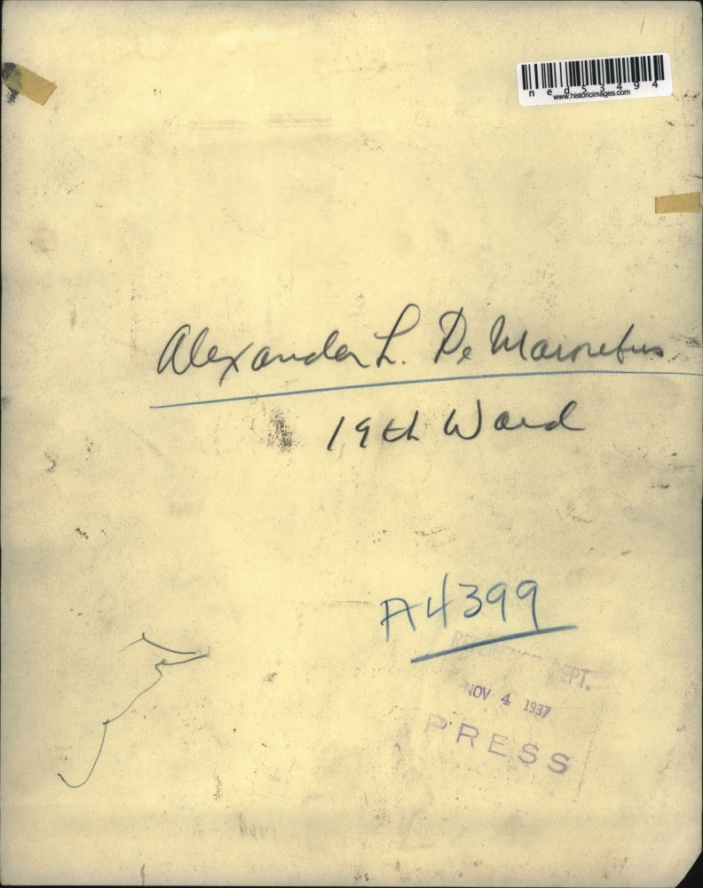 1937 Press Photo Alexander L. De Maiquifio - ned53494