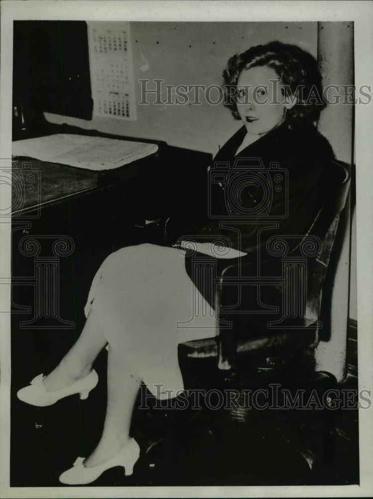 1934 Press Photo Margaret Spitz, aviaytree who was a witness to the shooting