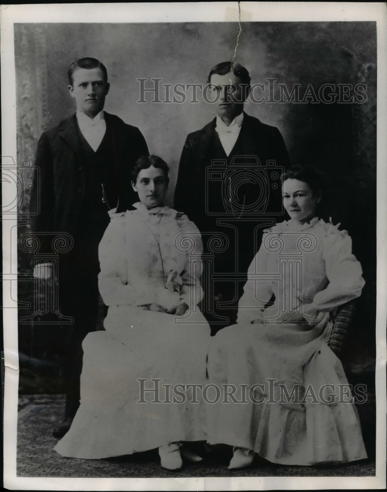1949 Press Photo Double Golden Wedding
