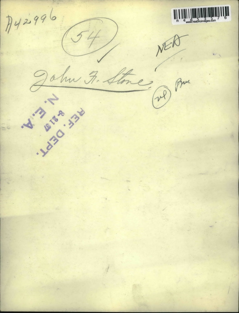 1937 Press Photo John F Stone