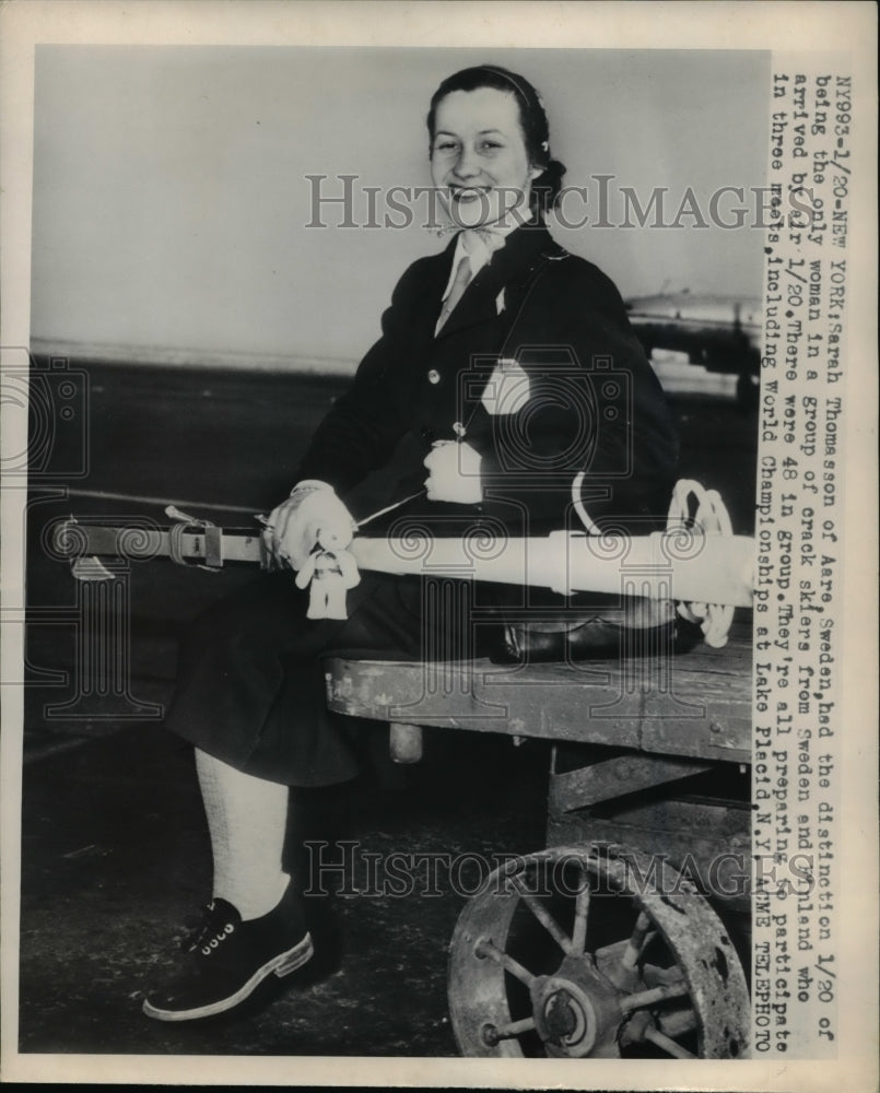1950 Press Photo New York Sarah Thomasson of Sweden had distinction of being