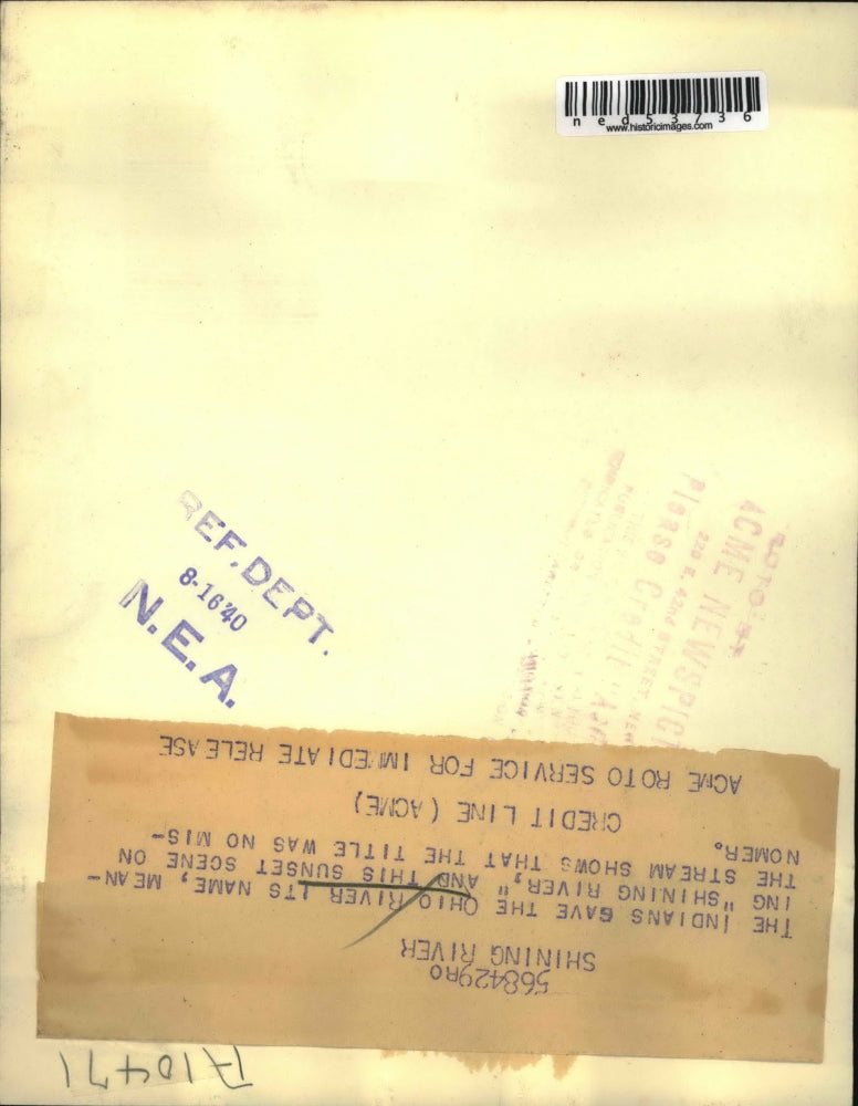 1940 Press Photo The Indians gave the Ohio River its name, "shining river"