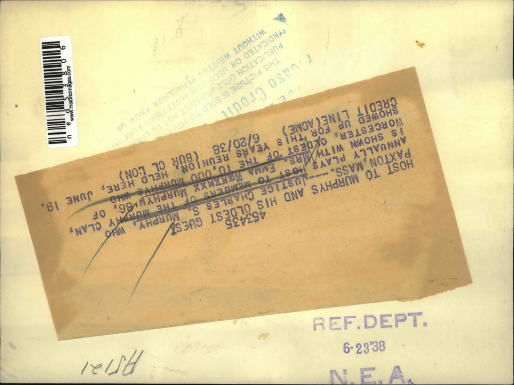 1938 Press Photo Paxton Mass Justice & Mrs Charles S Murphy