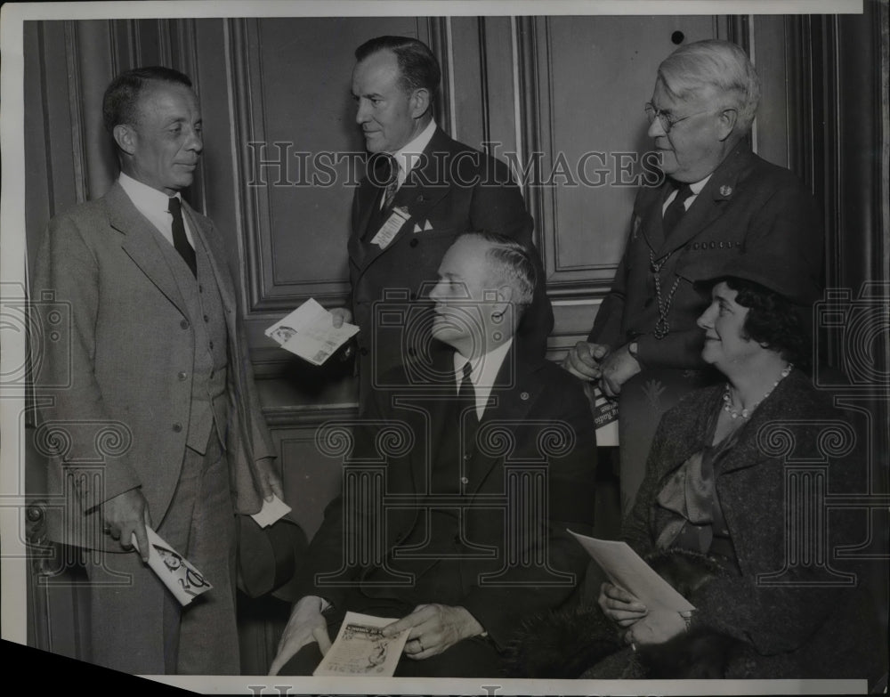 1935 Press Photo Natl Council of Boy Scouts, Col Theo Roosevelt Jr, WJ Head