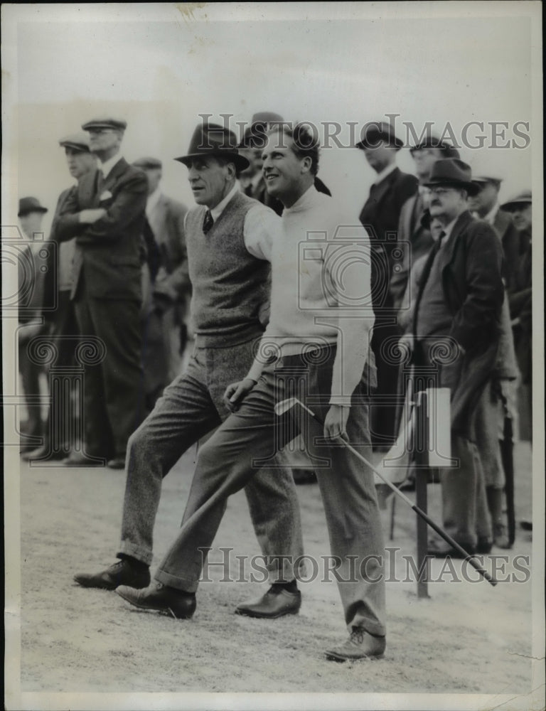 1934 Press Photo Barker W Whittemore and Richard P Davidson who paired together