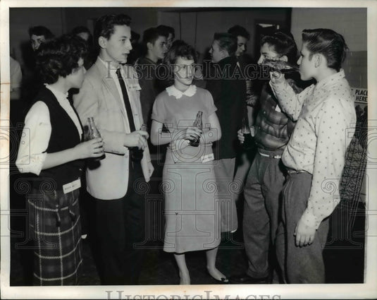 1959 Press Photo Vivian Waite, Dave Holscott, Larry Treaska, Gary Grozdanik