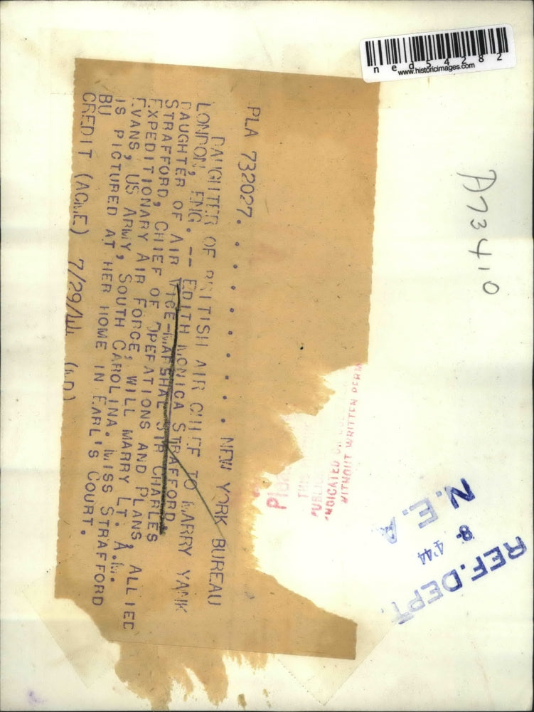 1944 Press Photo London England Edith Monica Strafford daughter of Air V Marshal