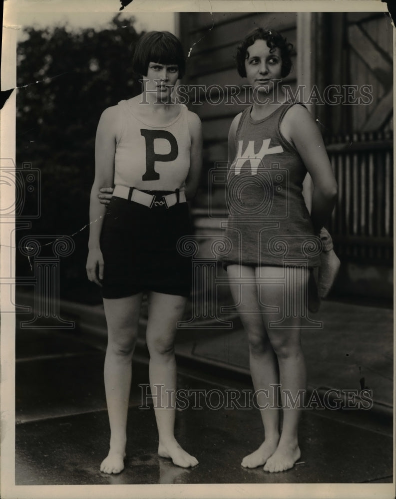 1924 Press Photo Mrs. A.S. Mollard and Helen Cort Battled in Scull Race