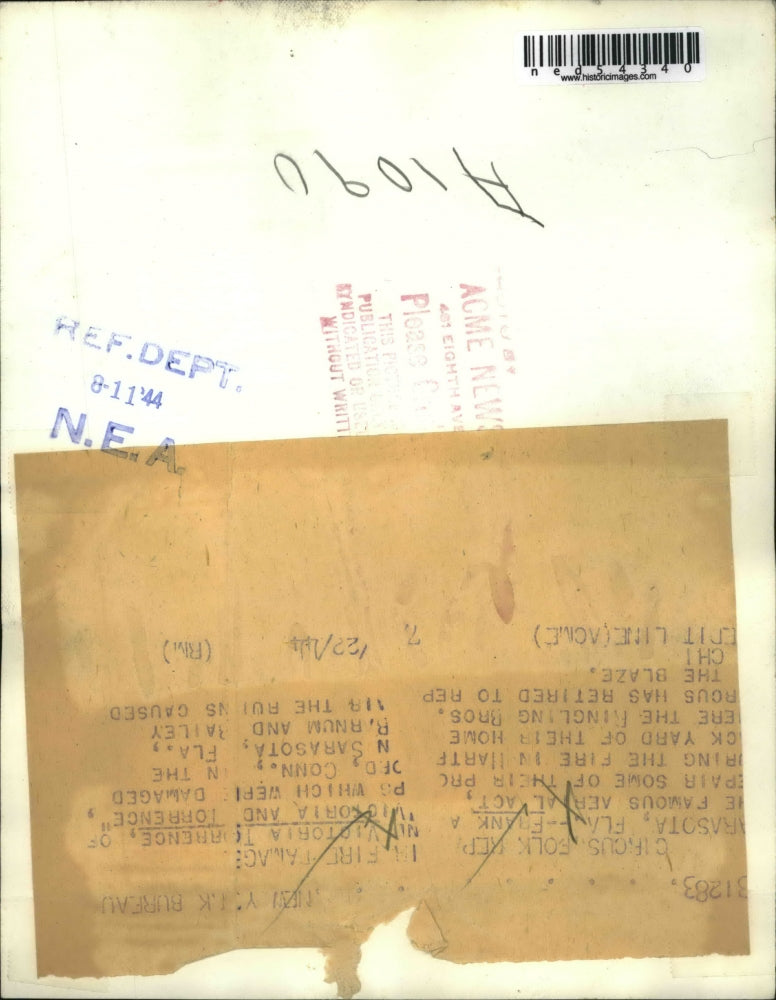 1944 Press Photo Sarasota Fla Frank & Victoria Torrance aerials at winter home