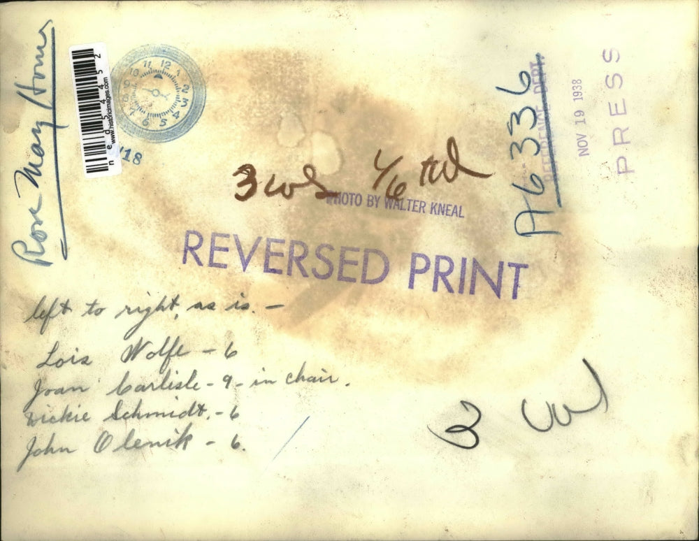 1938 Press Photo Lois Wolfe, Joan Carlishe, Wickie Schmidt and John Olenik