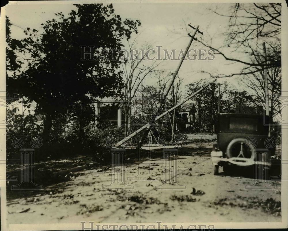 1926 Press Photo Rock Hill, S.C. struck by the Hurricane