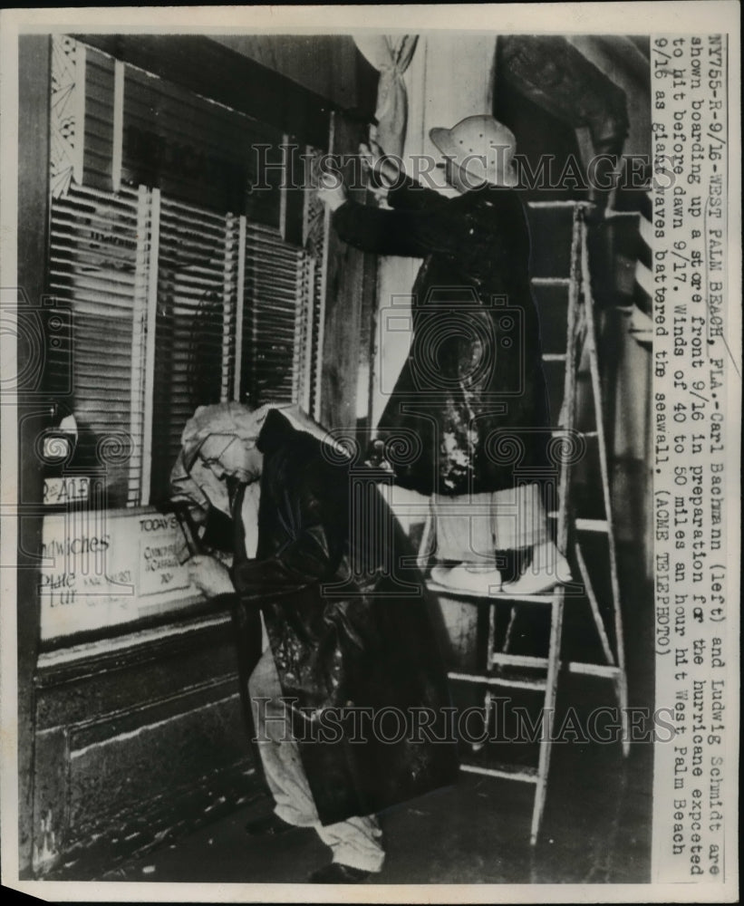 1947 Press Photo West Palm Beach, Fla., Carl Bachmann, and