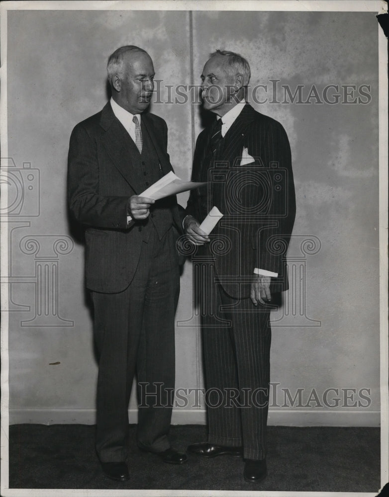 1933 Press Photo Lewis Carris and Dr. William Wilmer