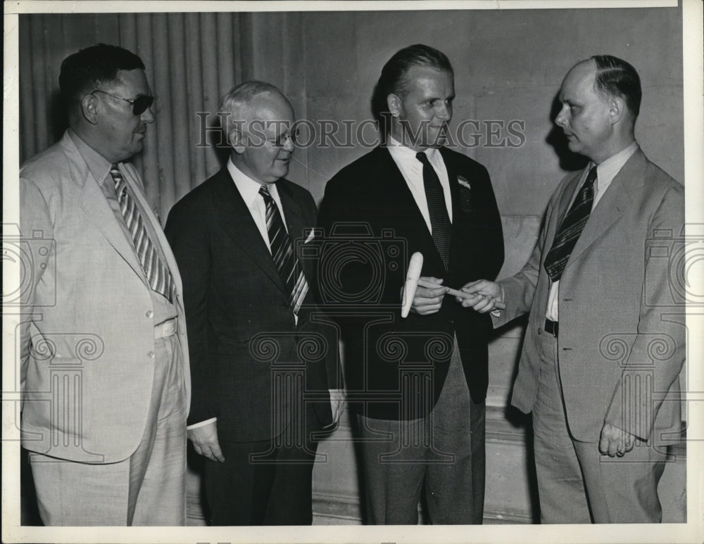 1939 Press Photo J. Robert Atkinson, Peter J. Salmon, E.A. Baker, A.C. Ellis