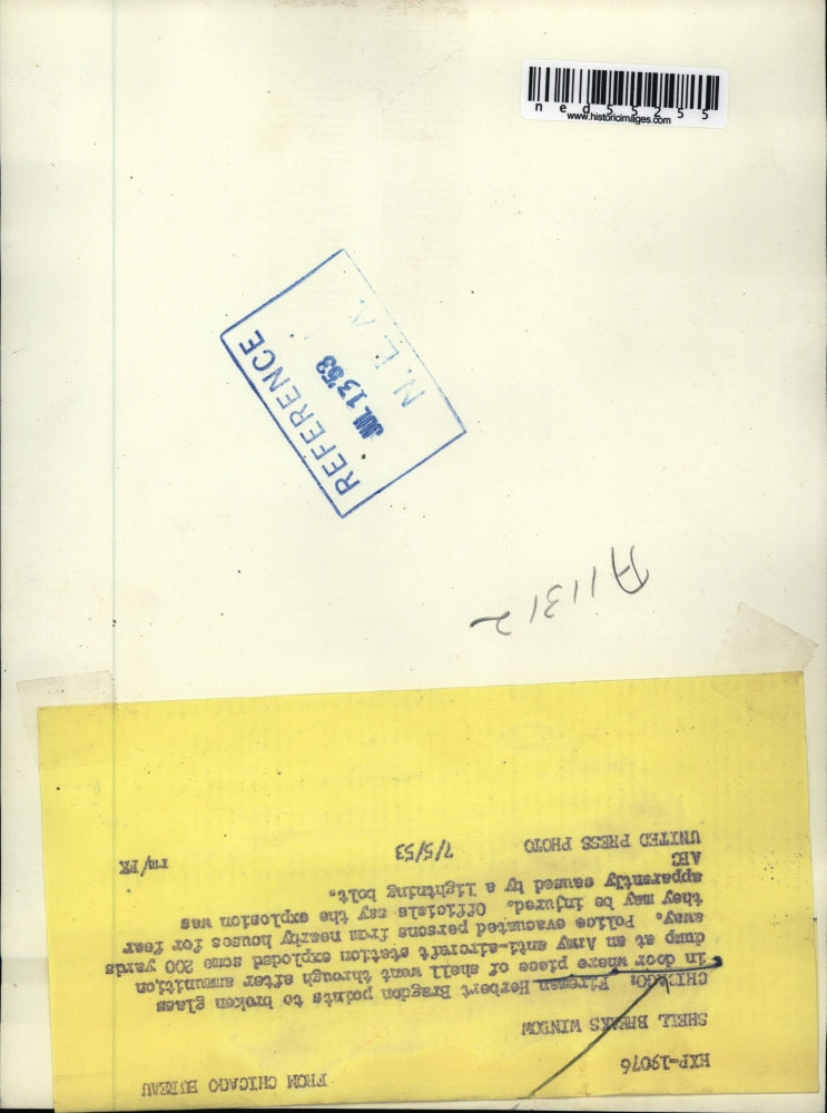 1953 Press Photo Ammunition dump at an Army anti-aircraft station exploded