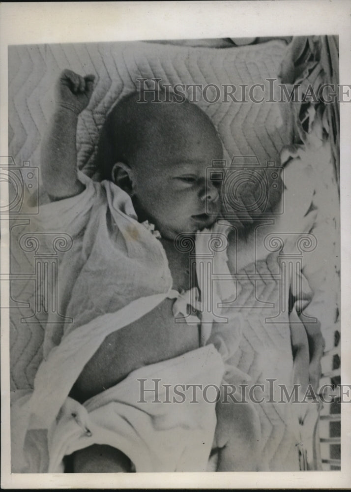 1937 Press Photo The 50 day old Brian Hansel Aby