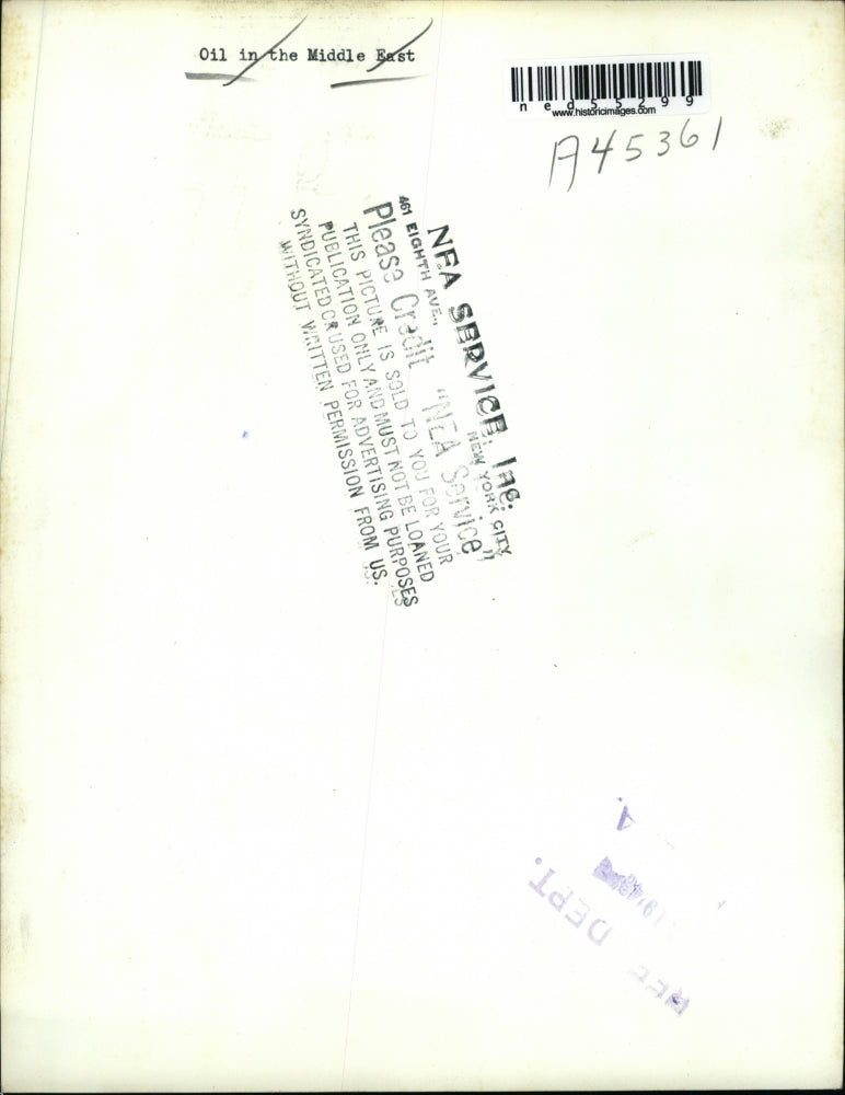 1948 Press Photo The oil in the Middle East