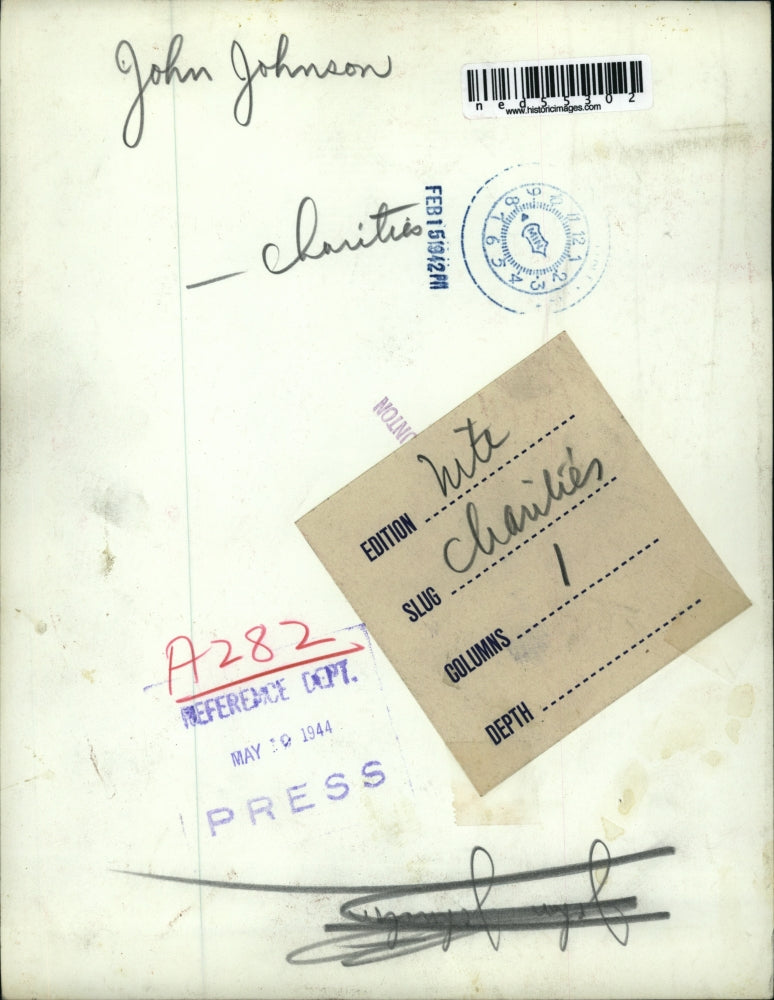 1942 Press Photo John Johnson