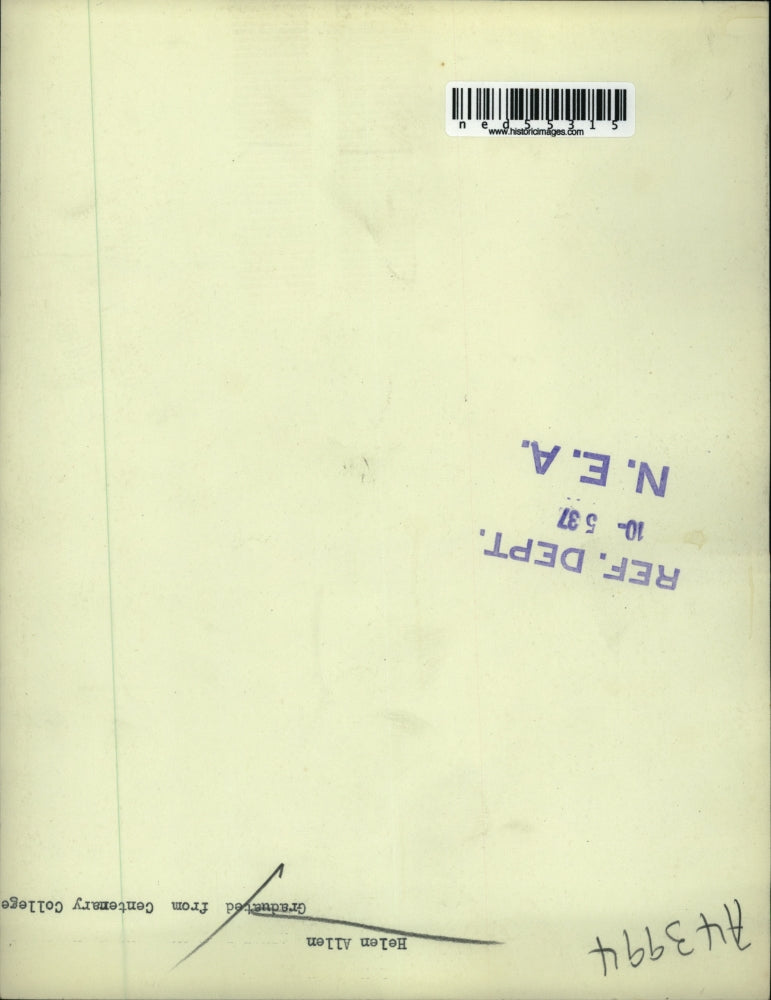 1937 Press Photo Helen Allen Graduated from Centenary College