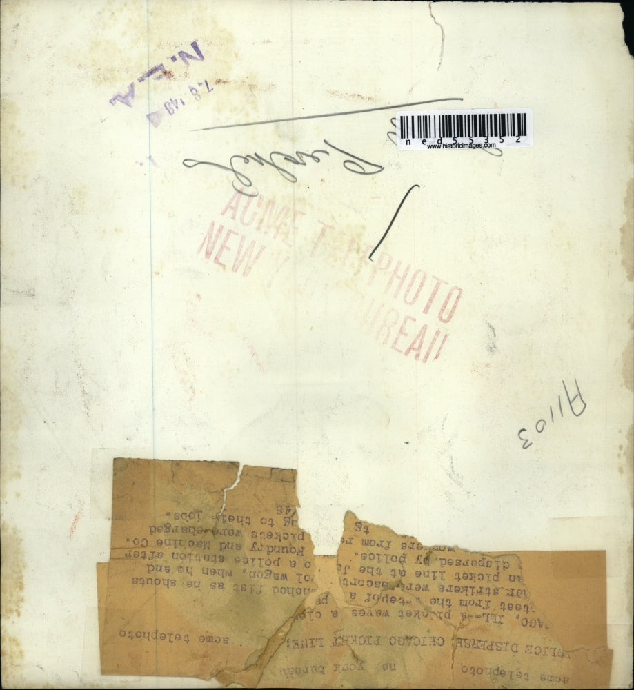 1949 Press Photo Police disperse Chicago Strikers.