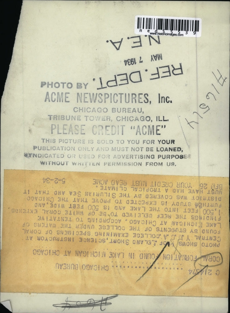 1934 Press Photo Professor Leland Short, Science instructor at Central YMCA