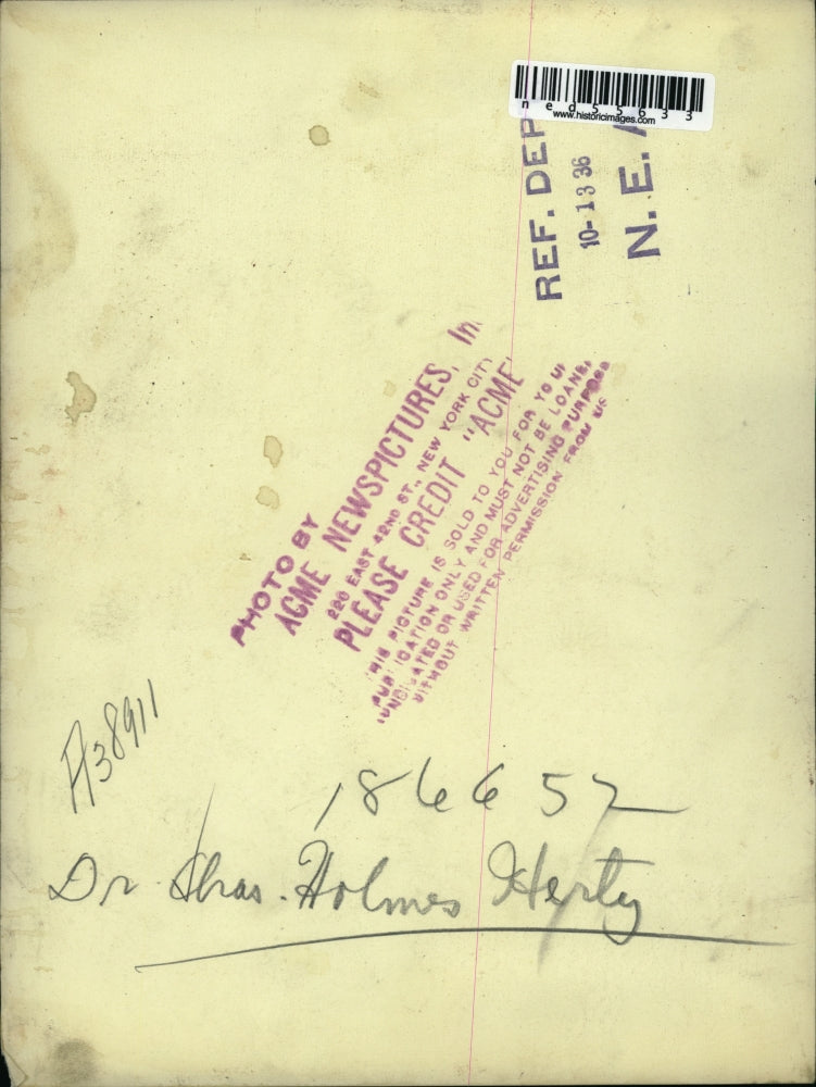 1936 Press Photo Dr. Chas Holmes Herty