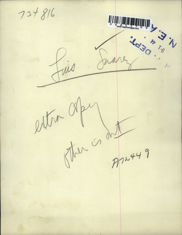 1944 Press Photo Luis Suarez