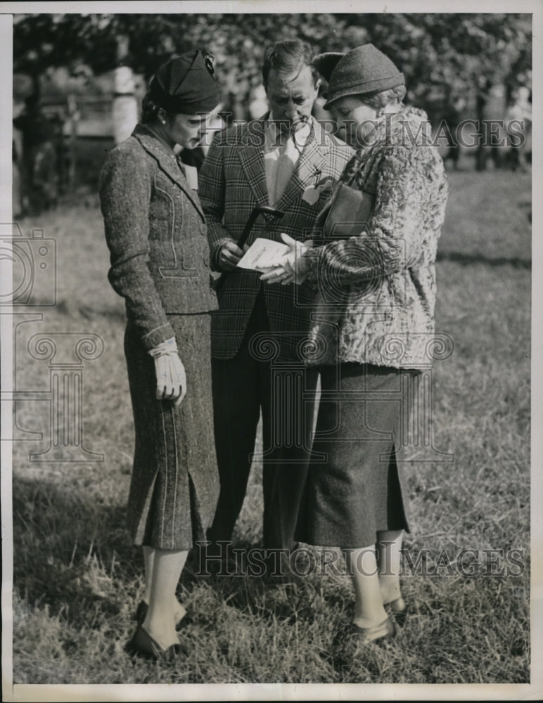 1937 Press Photo Mrs Edward Hutton, Frederick Alexandre & Mrs Howard Brokaw