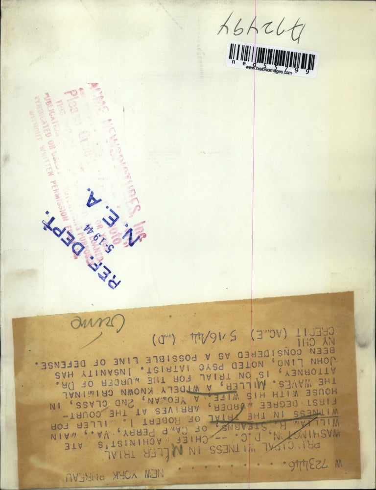 1944 Press Photo Wash DC William Stearns & wife Yeoman of WAVES at trial