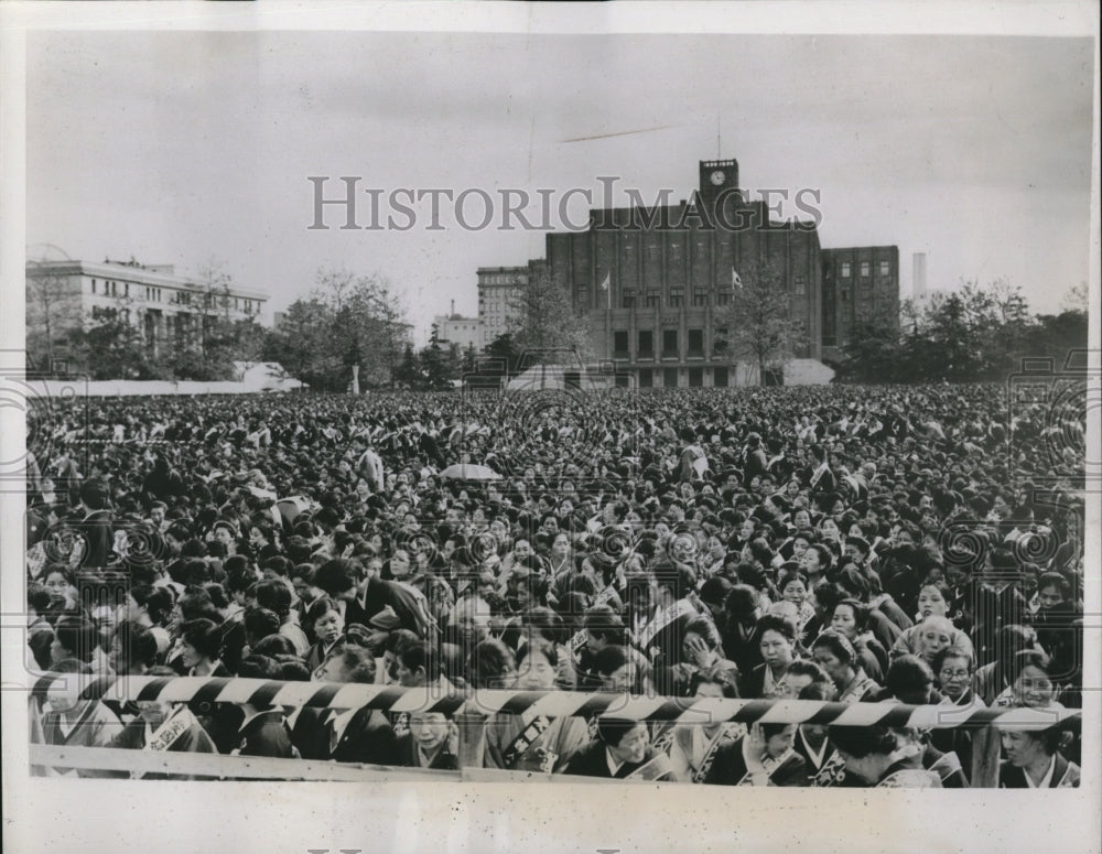 1938 Press Photo Japanese Patriotic society meeting at Hibiya Shrine in Tokyo
