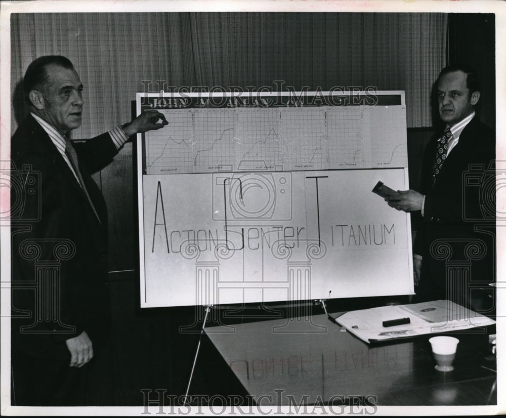 Press Photo John Allen, Peter Marchute of Action Center Titanium