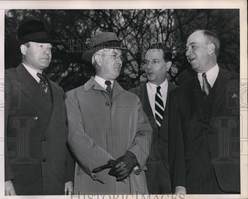 1951 Press Photo J. Howard McGrath, Charles Sawyer, Philip Perlman, Peyton Ford