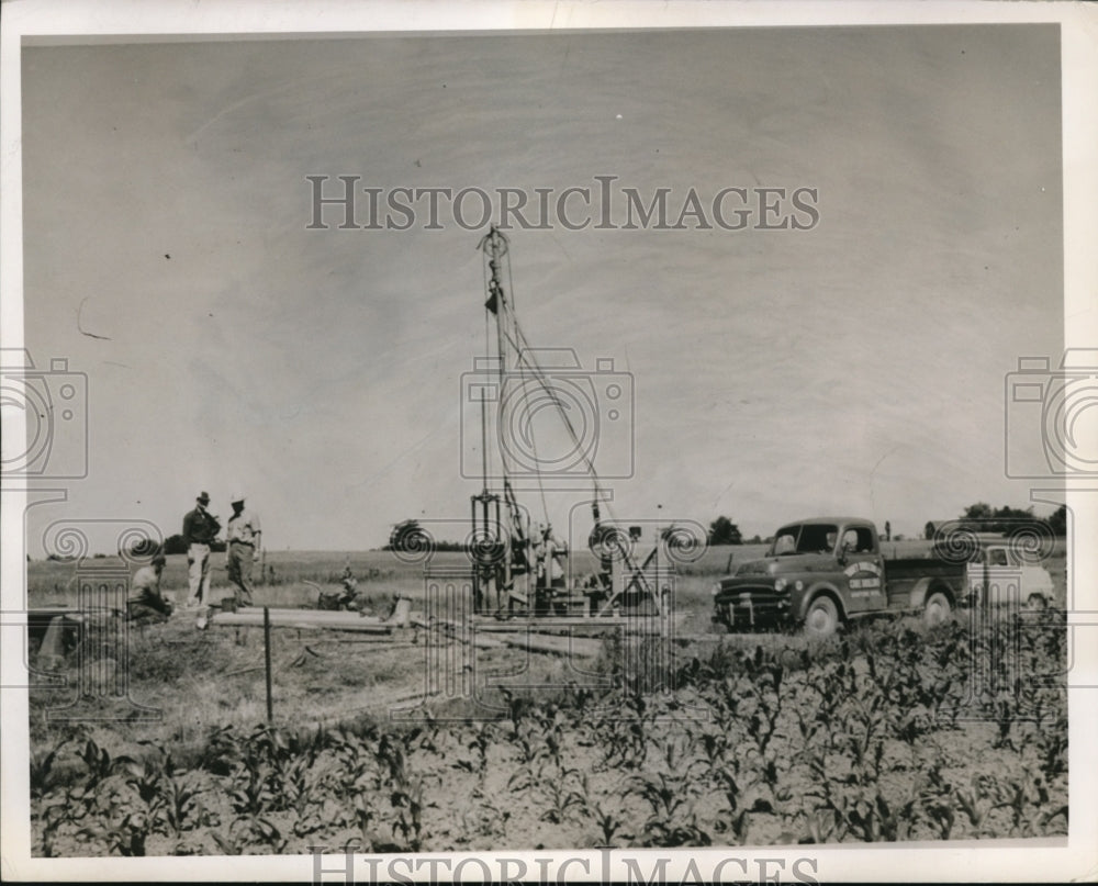 1953 Press Photo Soil test for Twinpike
