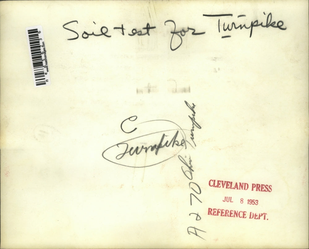 1953 Press Photo Soil test for Twinpike